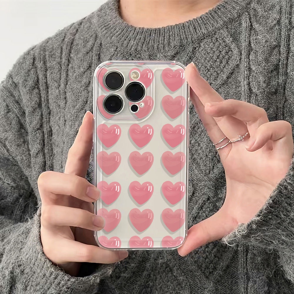 ✅Ốp Điện Thoại Mềm Chống Sốc Họa Tiết Trái Tim 1378 6In Cho Iphone 1114Pro 12 ZOAG