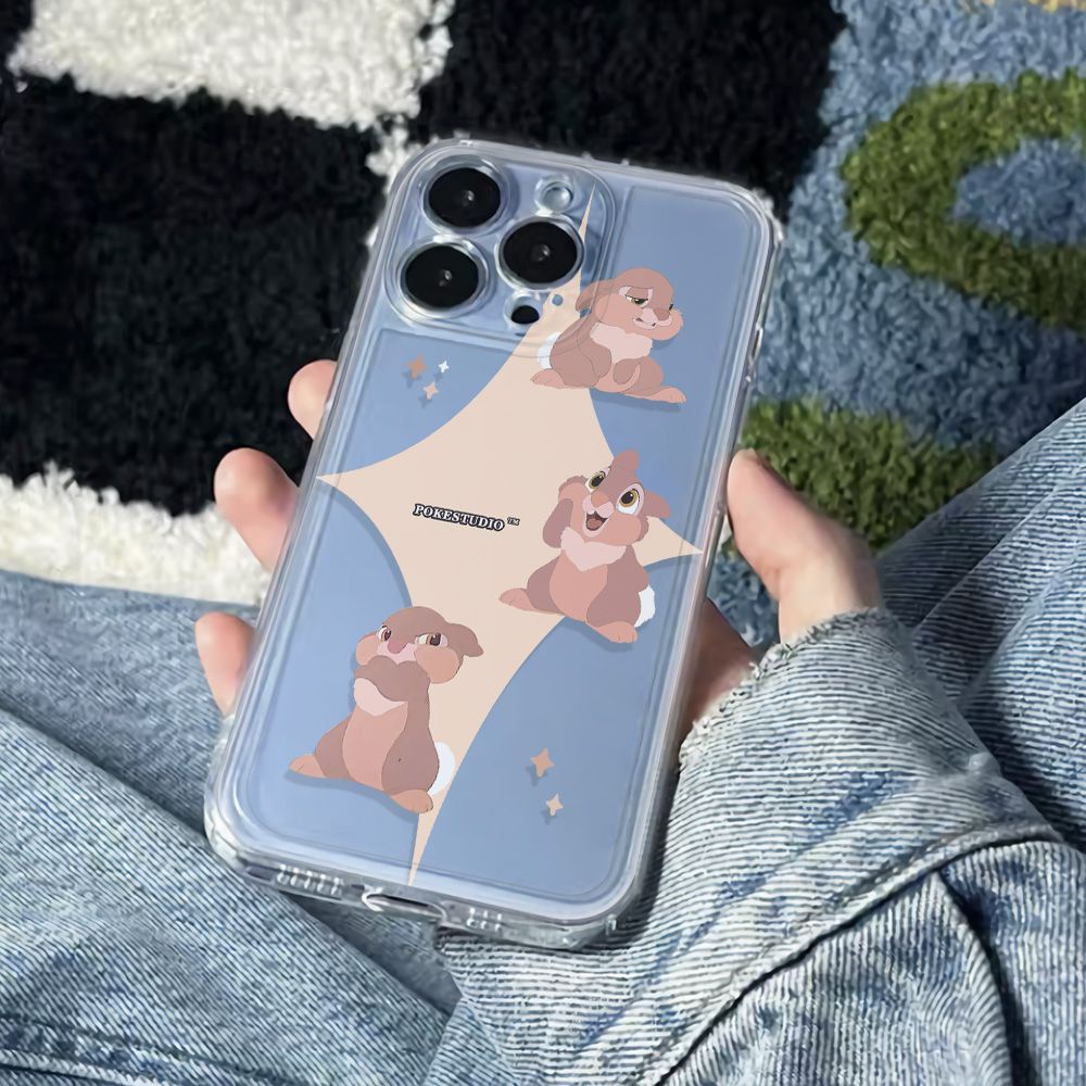✅Ốp Điện Thoại 6In Hình Thỏ / Nai Đơn Giản Chống Sốc Cho Iphone 12 max CW0M 11 78plus 14pro13