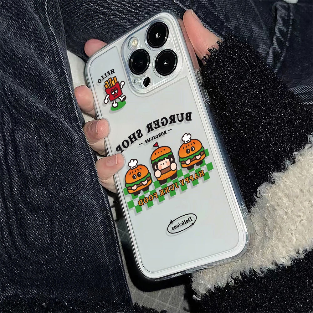 ✅Ốp Điện Thoại Dẻo Họa Tiết Hoạt Hình Burger 1311 Dễ Thương Chống Sốc Cho iPhone12plus14promax6ins 78