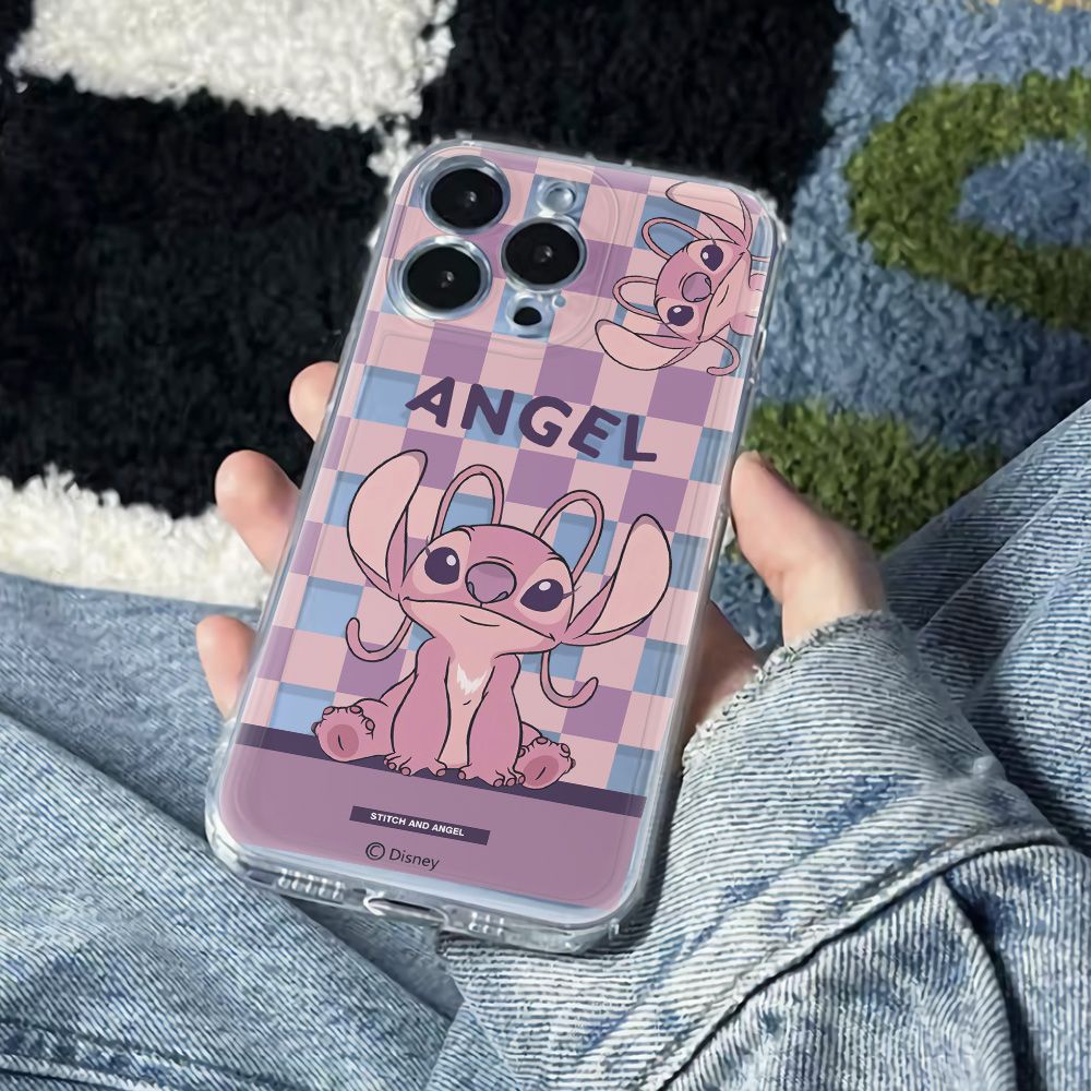 ✅Ốp Điện Thoại Dẻo Họa Tiết Kẻ Sọc / Thiên Thần Màu Hồng / Tím Chống Sốc Cho iPhone12max 14pro 13 6In PXPK 78p11