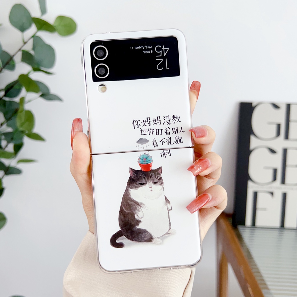 Ốp Lưng Chất Liệu PC Họa Tiết Hoạt Hình Cho Samsung Galaxy Z Flip 4 Z Flip 3 Samsung Z Flip4 Z Flip3
