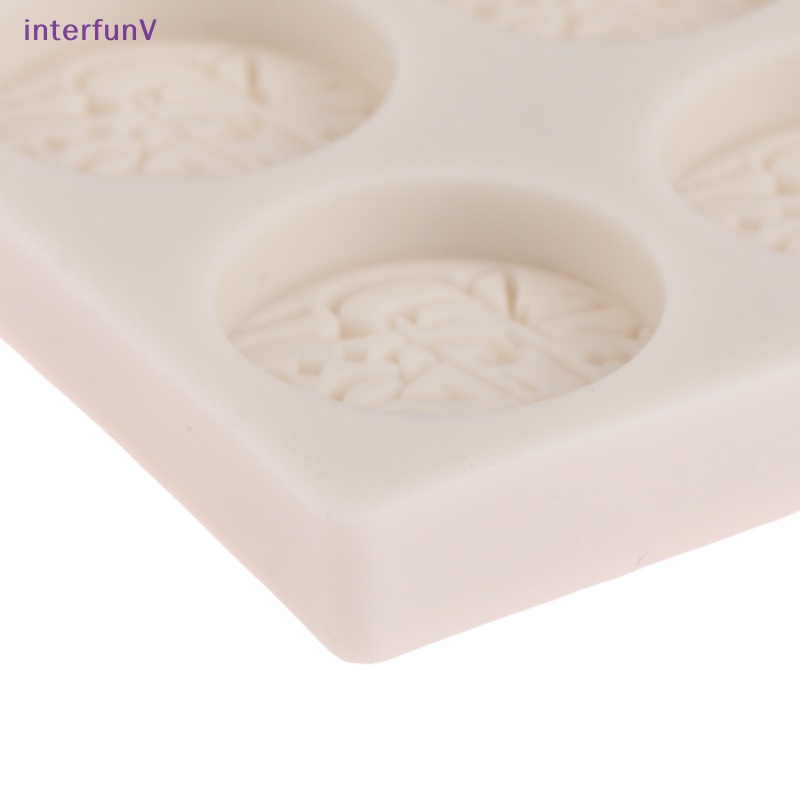 Khuôn Silicone Làm Bánh Hình Tròn / Chữ Ả Rập 4 Lỗ DIY