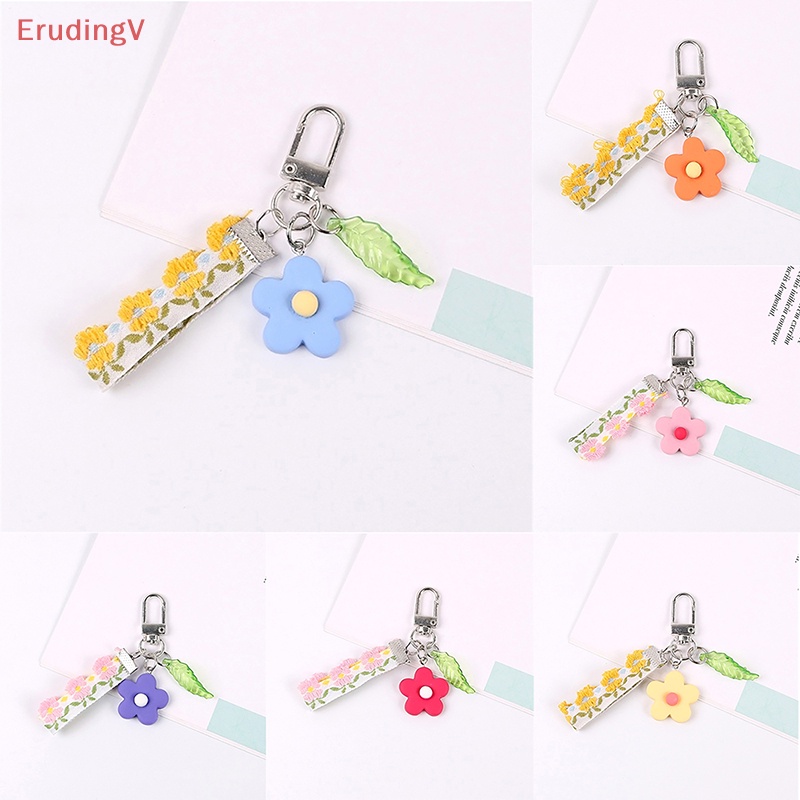 [ErudingV] Móc Khóa Hình Hoa Hướng Dương Xanh Lá Dễ Thương Trang Trí Ba Lô [Mới]