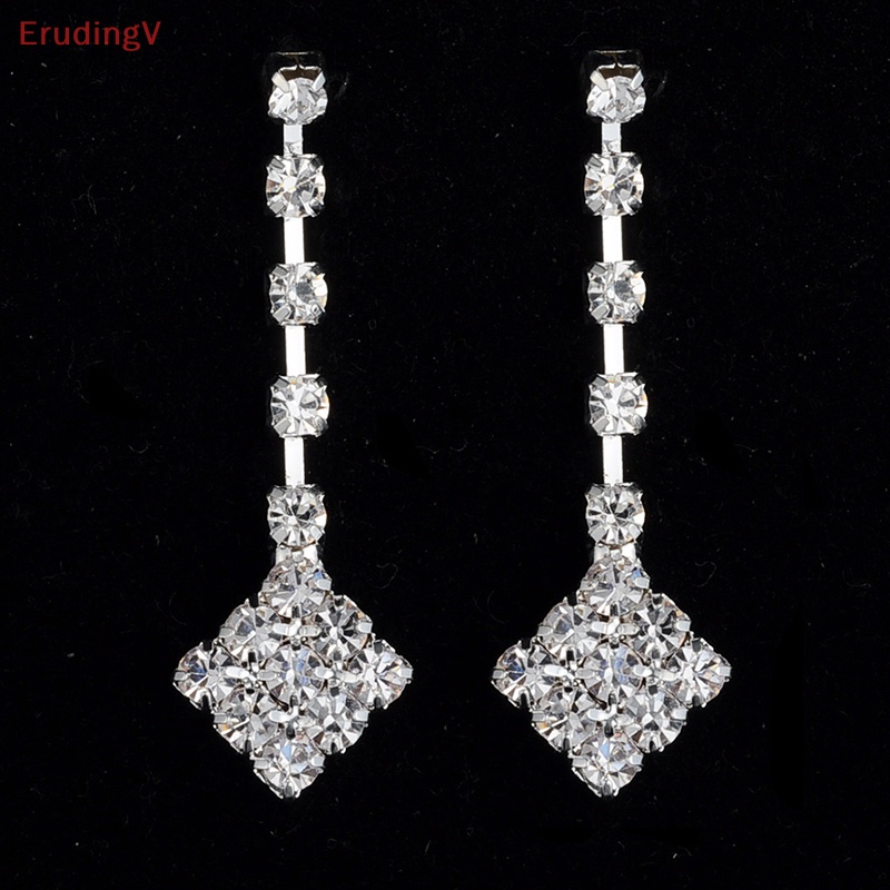 Bộ Vòng cổ + Bông Tai Mạ Bạc Đính Đá Pha Lê Thời Trang Cho Nữ