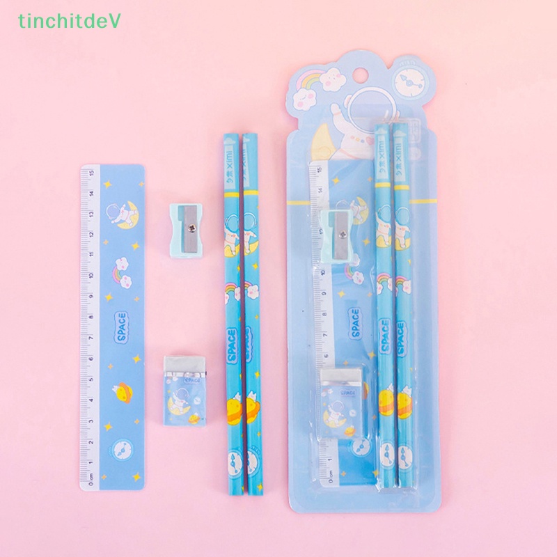 1 Bộ Bút Chì Họa Tiết Hoạt Hình Dễ Thương Dành Cho Học Sinh