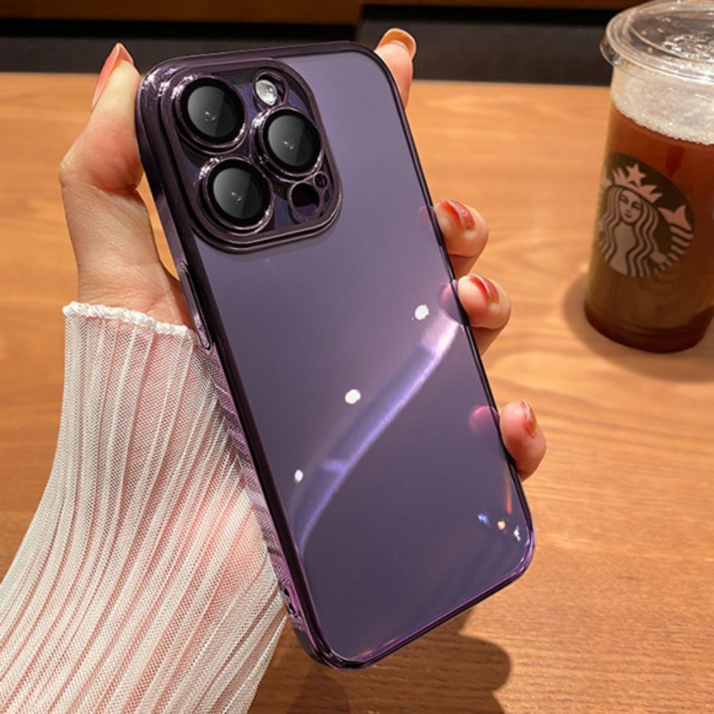 Ốp Điện Thoại TPU Mềm Trong Suốt Đơn Giản Bảo Vệ Ống Kính Máy Ảnh Cho IPhone 14 Pro Max 13 12 11 Pro Max XS XR 7 8 Plus