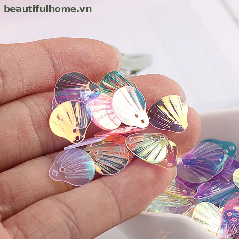 1 Túi Hình Xăm Dán Họa Tiết Vỏ Sò Đính Kim Sa Lấp Lánh