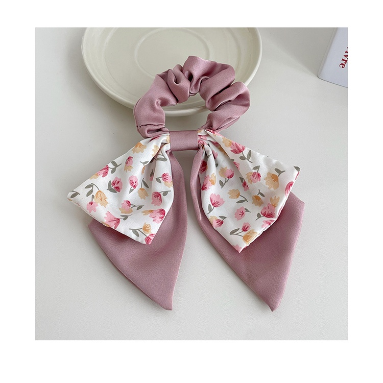 Dây Cột Tóc Bản Lớn In Họa Tiết Hoa Thời Trang Xinh Xắn Cho Nữ