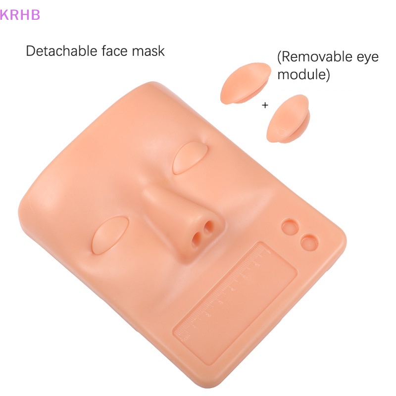 Mô Hình Đầu Ma Nơ Canh Luyện Tập Nối Mi Bằng Silicon Có Thể Tháo Rời KRHB Mới