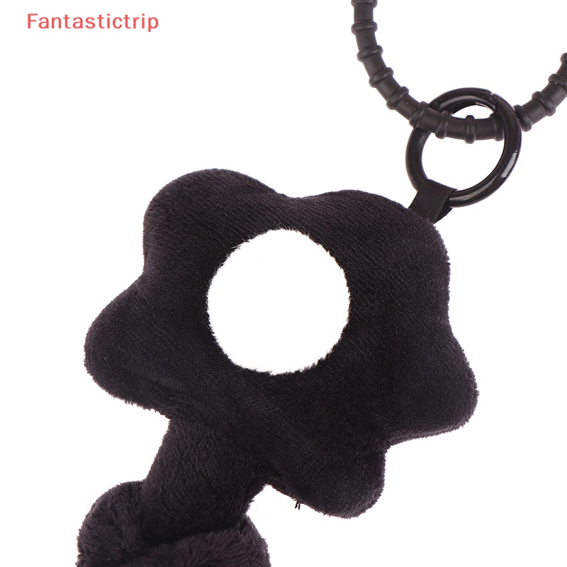 [Fantastictrip] Móc Khóa Hình Bông Hoa Xoắn Nhỏ Màu Đen Mềm Mại Tươi Mới Dễ Thương Sáng Tạo Dành Cho Bạn Nữ