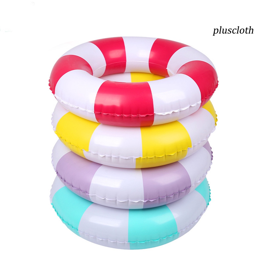 Phao Bơi Bơm Hơi Bằng PVC Dày Dặn Chống Lăn Họa Tiết Kẻ Sọc Nhiều Màu Sắc Vui Nhộn Cho Bé