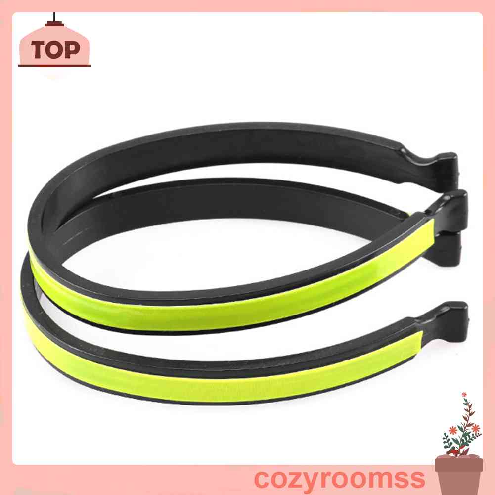 2 Dây Đai Phản Quang Đeo Mắt Cá Chân Có Thể Điều Chỉnh Cho Đạp Xe Ban Đêm
