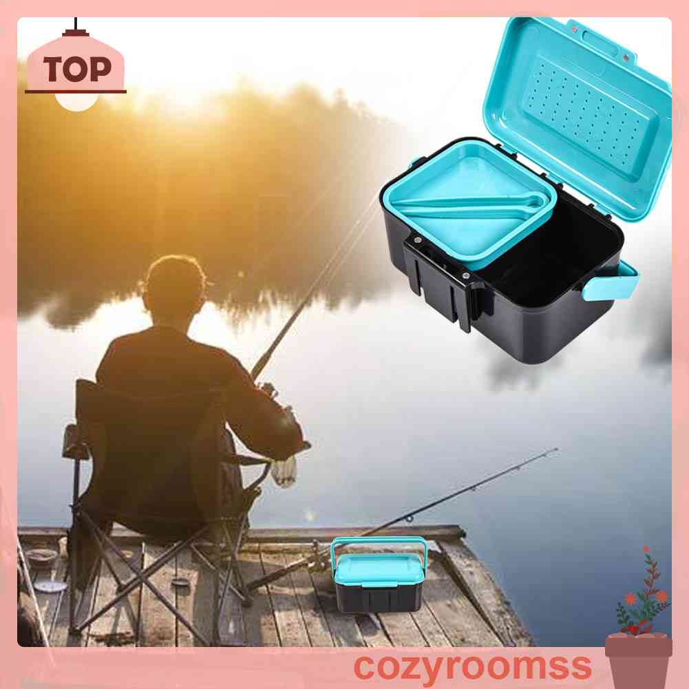 Hộp Đựng Mồi Câu Cá Bằng Nhựa ABS Thoáng Khí