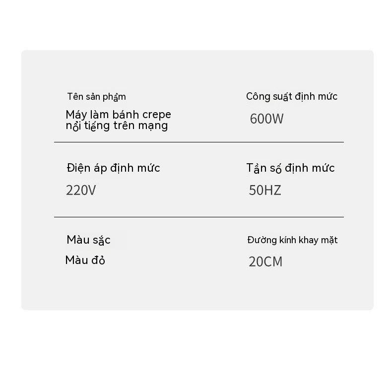 Máy Làm Bánh Kếp Máy Làm Bánh Lò Xo Chảo Nướng Điện Nhỏ Gia Dụng Chảo Bánh Cuốn Chảo Chiên Vỏ Tràm Máy Làm Bánh