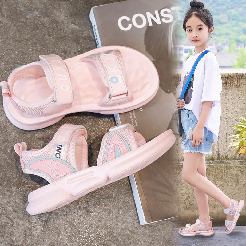 Giày Sandal Công Chúa Đi Biển Mùa Hè Phong Cách Mới 2023 Cho Bé Gái 3-16 Tuổi