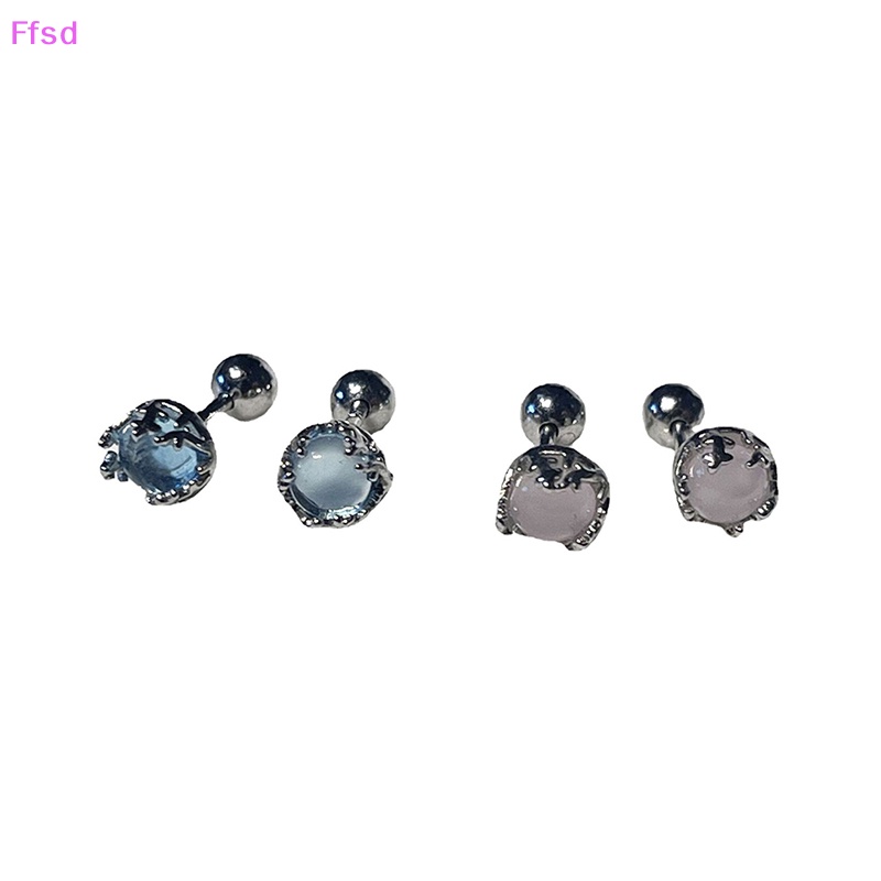 1 Đôi Khuyên Tai Xoắn Ốc Đính Đá Zircon Nhiều Màu Cho Nữ