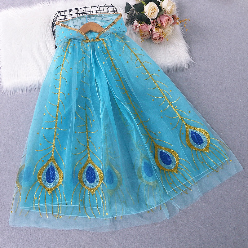 Áo Choàng Hóa Trang Công Chúa Elsa Phối Lưới Đính Kim Sa 9 Màu Tùy Chọn Cho Bé Gái Dịp Halloween / Giáng Sinh /