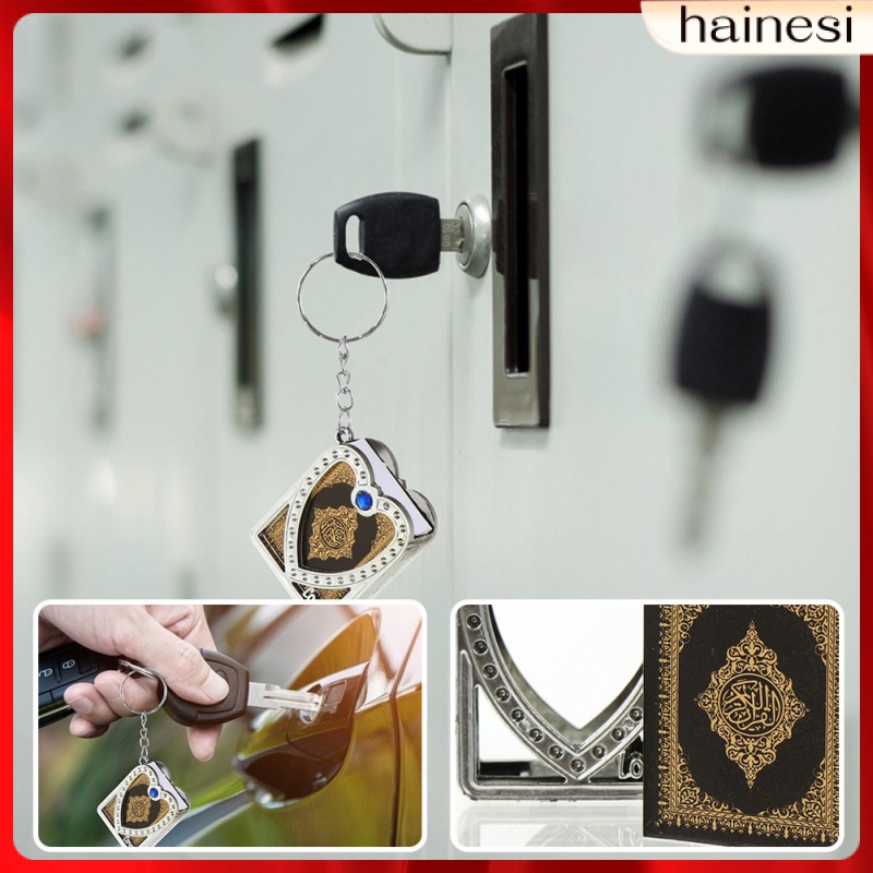 Set 5 Móc Khóa Treo Gương Chiếu Hậu Trang Trí Xe Hơi / Túi Xách Quran Koran