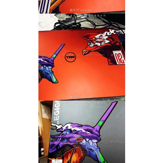 Miếng Dán Eva Phản Quang Neon Genesis Evangelion Sáng Tạo Chống Nước Trang Trí Khung Gầm Máy Tính