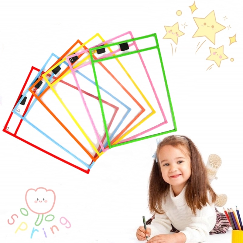 Túi Đựng Tài Liệu Và Vẽ Tranh DIY Trong Suốt Khô Nhanh Đa Năng Có Thể Xóa Được Nhiều Màu Tinh Tế Có Thể Tái Sử Dụng