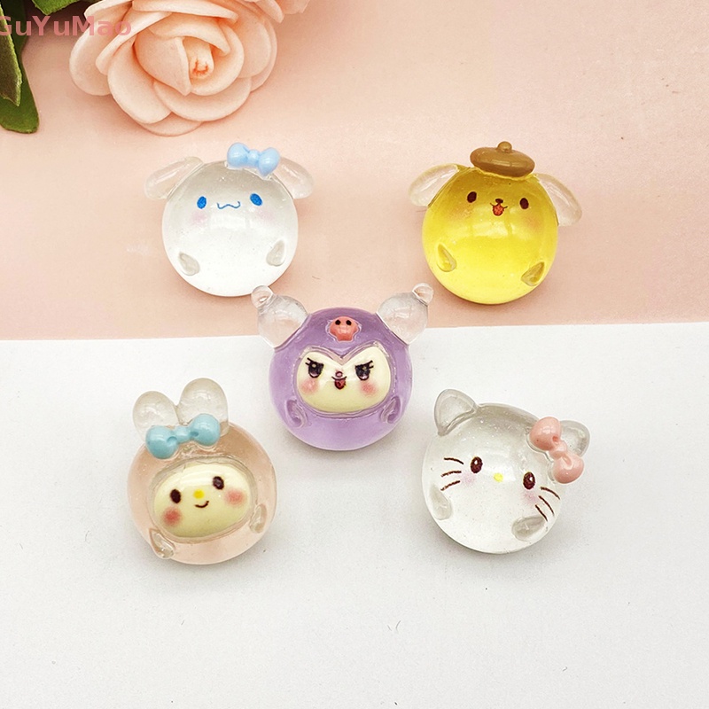 Bộ 2 Tượng Sanrio Mini Phát Sáng Dùng Trang Trí Tiểu Cảnh
