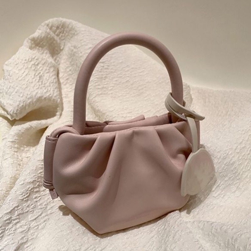 Túi Đeo Chéo Hình Đám Mây Mềm Mại Màu Trơn Dễ Thương Cho Nữ