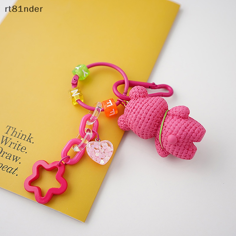 Móc Khóa Hình Gấu Dâu Tây Hoạt Hình Dễ Thương