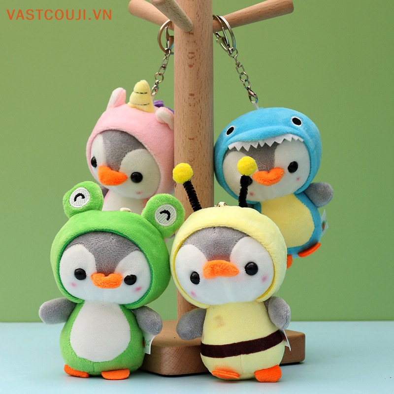 Móc Khóa Hình Chim Cánh Cụt Nhồi Bông 10CM Dễ Thương