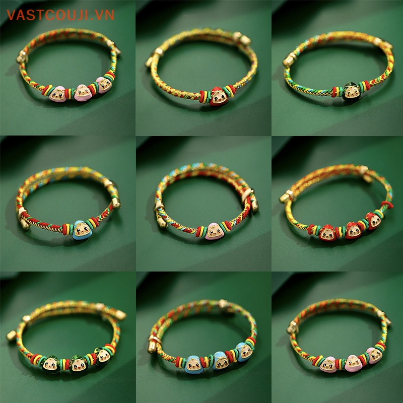 Vòng Đeo Tay VASTJI Dây Bện Thủ Công Nhiều Màu Sắc Phong Cách Trung Hoa Truyền Thống Dành Cho Trẻ Em Và Người Lớn