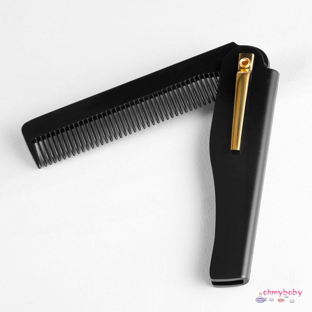 [InStock] Nam Tóc Chuyên Nghiệp Chải Handmade Gấp Kẹp Có Thể Gập Lại Di Động Du Lịch Ria Mép Râu Lược Dụng Cụ Làm [Z/6]