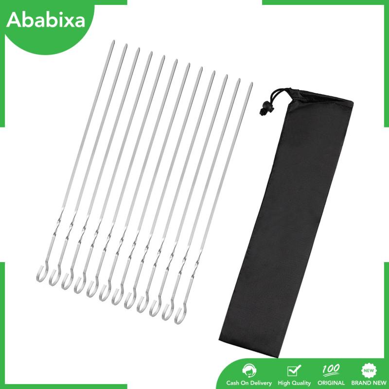 Xiên Nướng BBQ Bằng Thép Không Gỉ Tái Sử Dụng Tiện Lợi