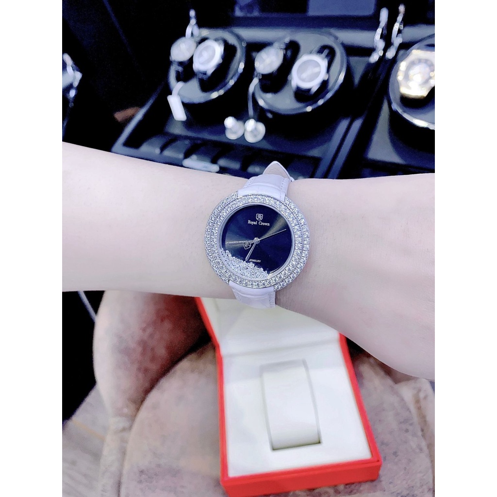 Đồng hồ nữ ROYAL CROWN 4641 Mặt đá Fullbox