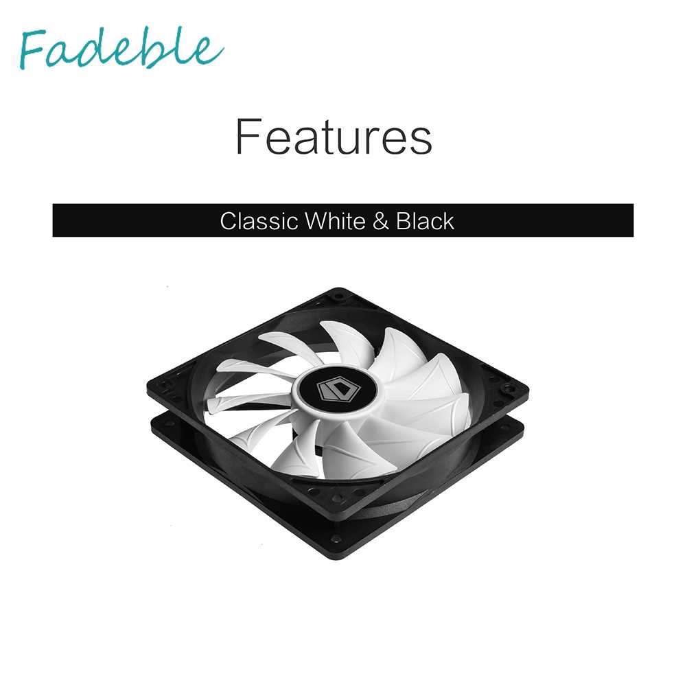 Quạt Tản Nhiệt Khung Đen Trắng XF-12025-SD-W PWM PC