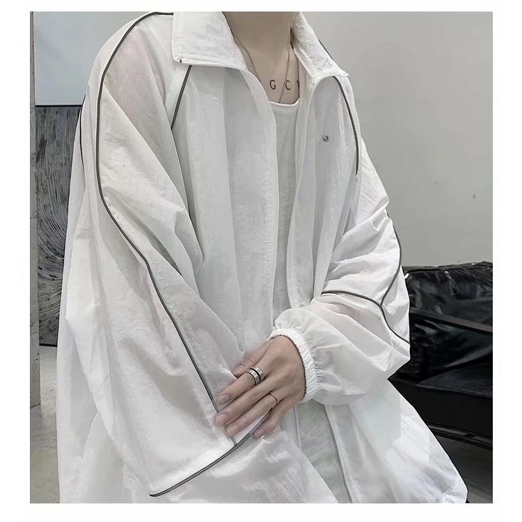 Áo Khoác Sơ Mi Dáng Rộng Mỏng Màu Trơn Đơn Giản Chống Tia UV Phong Cách Hàn Quốc Thời Trang Mùa Hè Mới Cho Nam