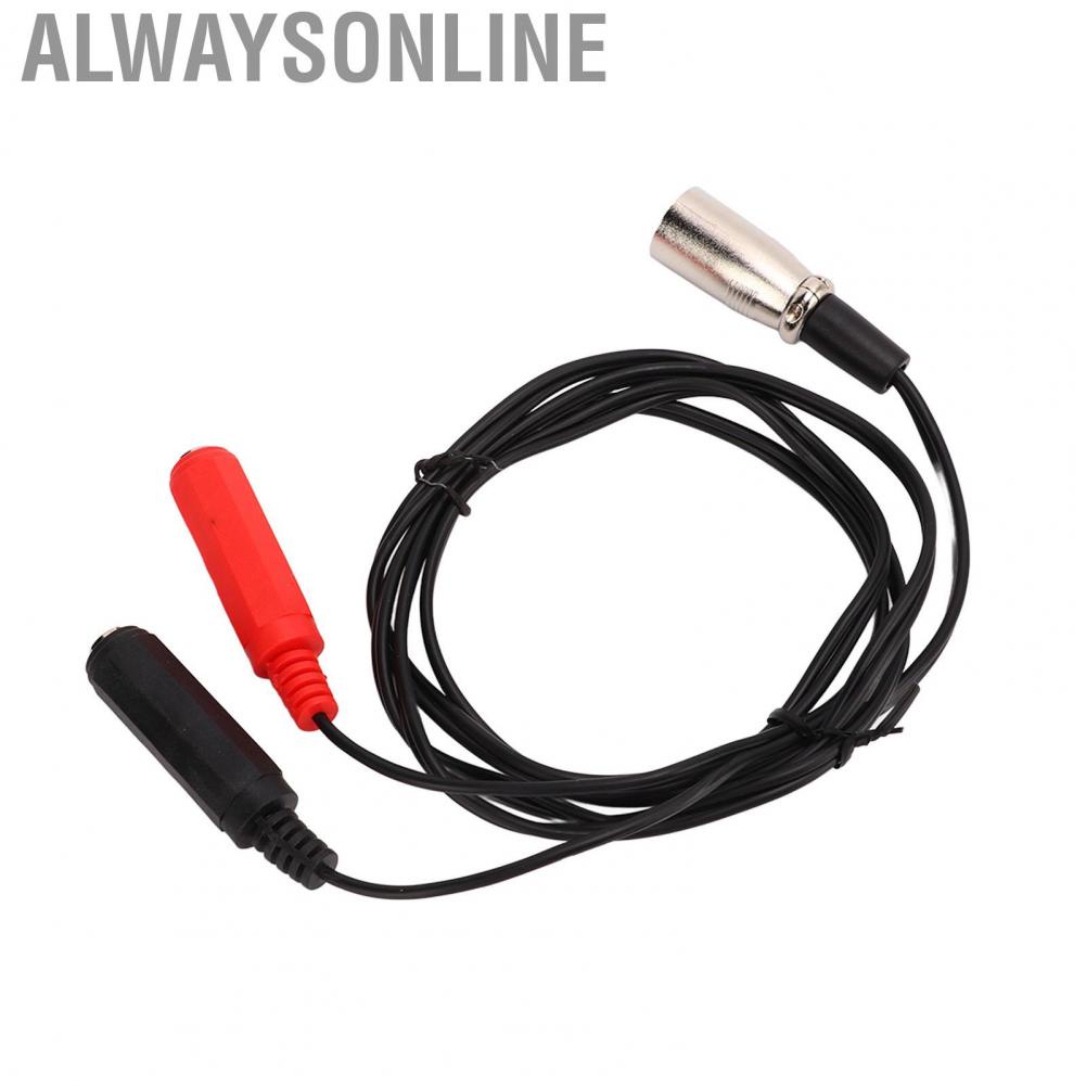 Alwaysonline XLR Male To Dual 6.35mm Female Cable  Stereo Adapter Rubber Sheath for Multimedia