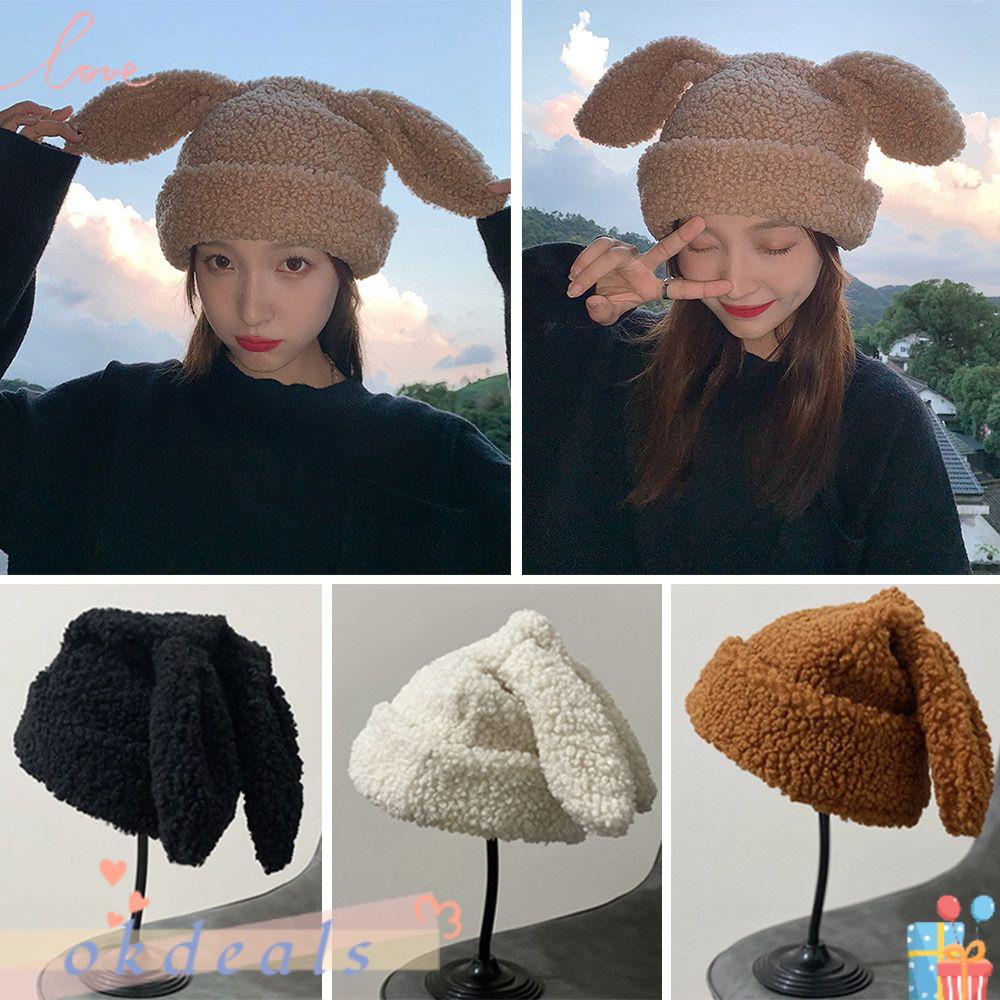 Mũ Beanie Tai Thỏ Mềm Mại Dễ Thương Cho Nữ