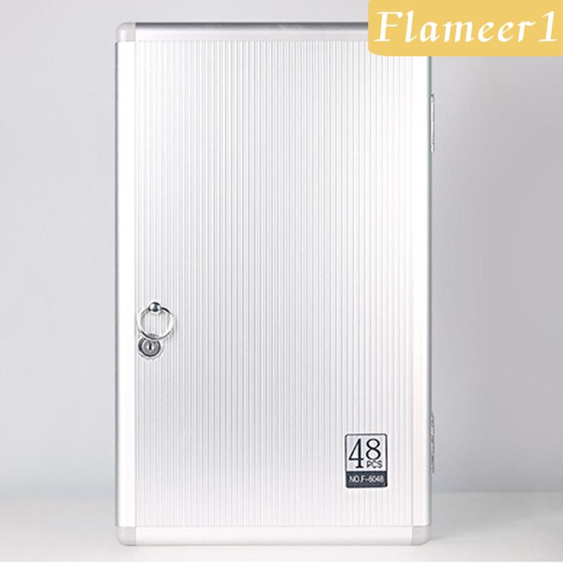 Tủ Đựng Chìa Khóa 48 Nút Bằng Kim Loại Gắn Tường Tiện Dụng Cho Văn Phòng / Nhà Kho