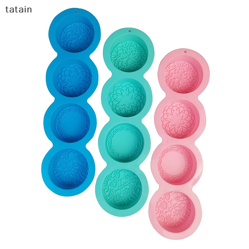 Khuôn Silicon Làm Xà Phòng / Sô Cô La Hình Hoa Tròn DIY