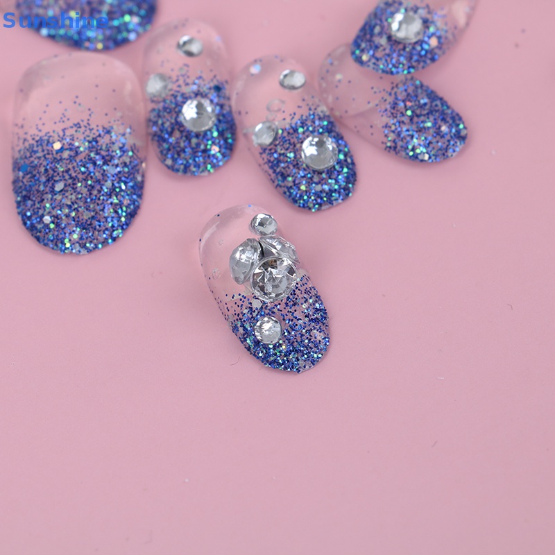 Bộ Móng Tay Giả Đính Đá 3D Tự Làm Toàn Diện Cho Cô Dâu