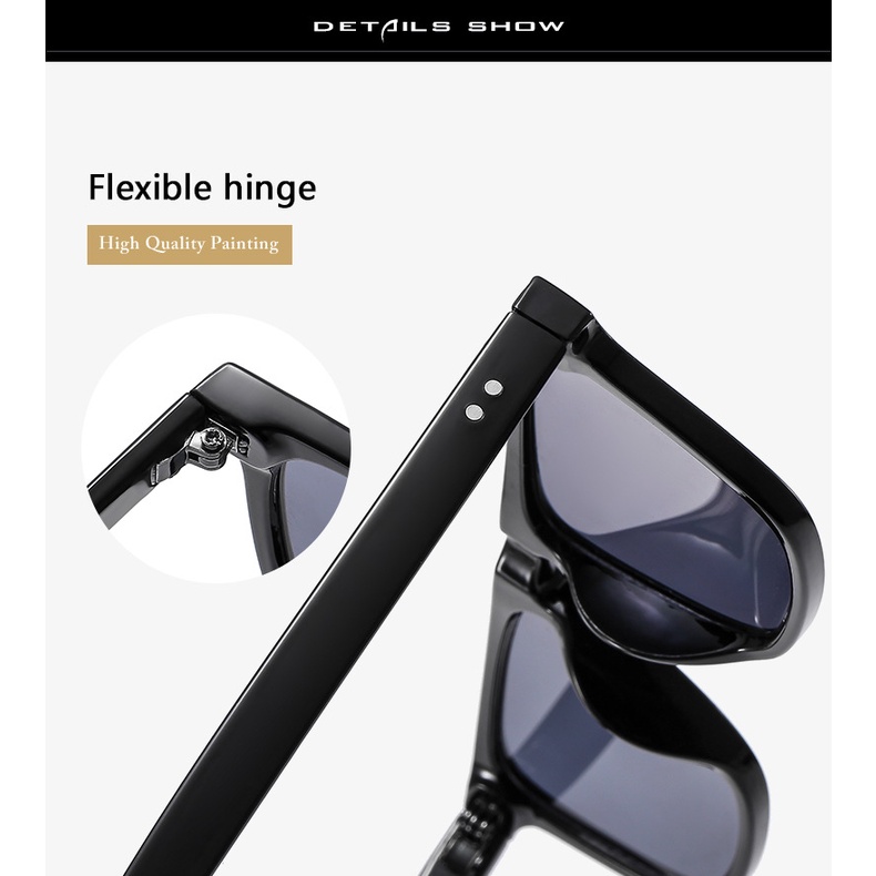 Kính Mát Gọng Vuông Nhỏ Cao Cấp Phong Cách Âu Mỹ Cổ Điển Thời Trang Mới Cho Nam Nữ