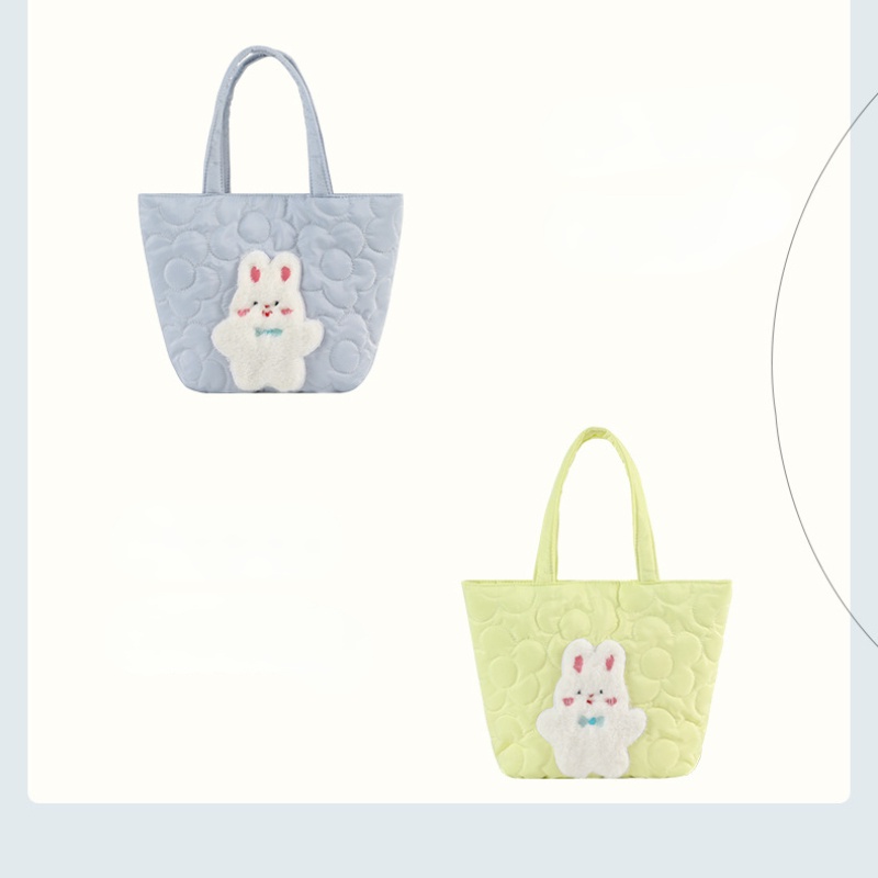 Túi Xách Du Lịch Cỡ Lớn Hình Thỏ Nhồi Bông Dễ Thương Cho Nữ