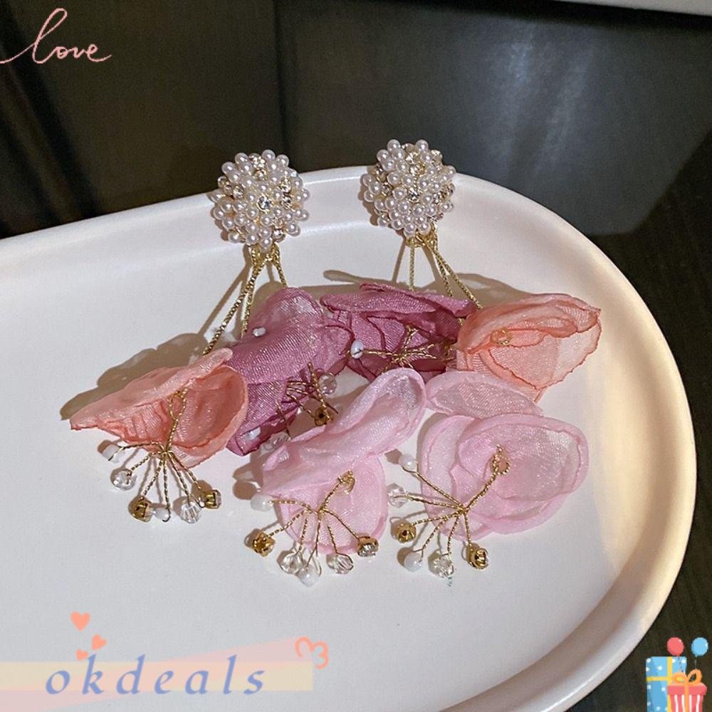 Khuyên Tai Tua Rua Hình Hoa Phong Cách Vintage Cho Nữ