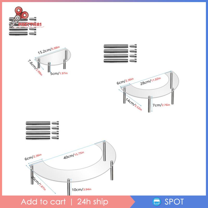 Giá Đỡ Trưng Bày Bánh Cupcake / Sơn Móng Tay Bằng Acrylic Hình Bán Nguyệt Độc Đáo Trang Trí Nhà