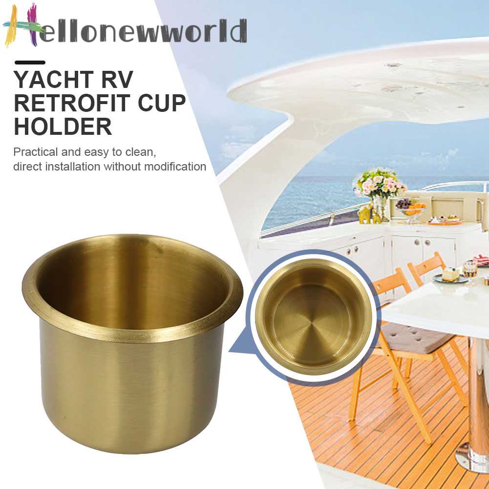 Giá Đỡ Cốc Nước Tự Động Bằng Đồng Thau Cho Thuyền / Xe Tải