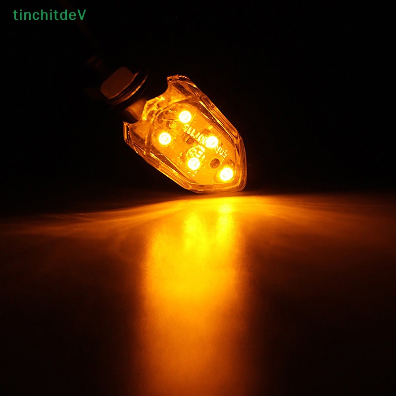 Đèn Tín Hiệu 5LED 12V Hai Dây Mini Màu Đen Cho Xe Máy