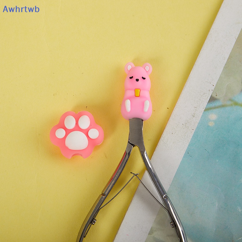 Awhrtwb Nắp Silicon Bảo Vệ Kéo Cắt Móng Tay Hoạt Hình Động Vật Mới