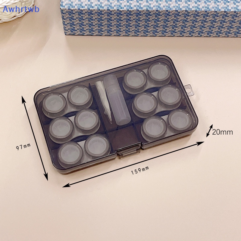 Set 6 Cặp Hộp Đựng Kính Áp Tròng / Dụng Cụ Trang Điểm Tiện Dụng Khi Đi Du Lịch Mới