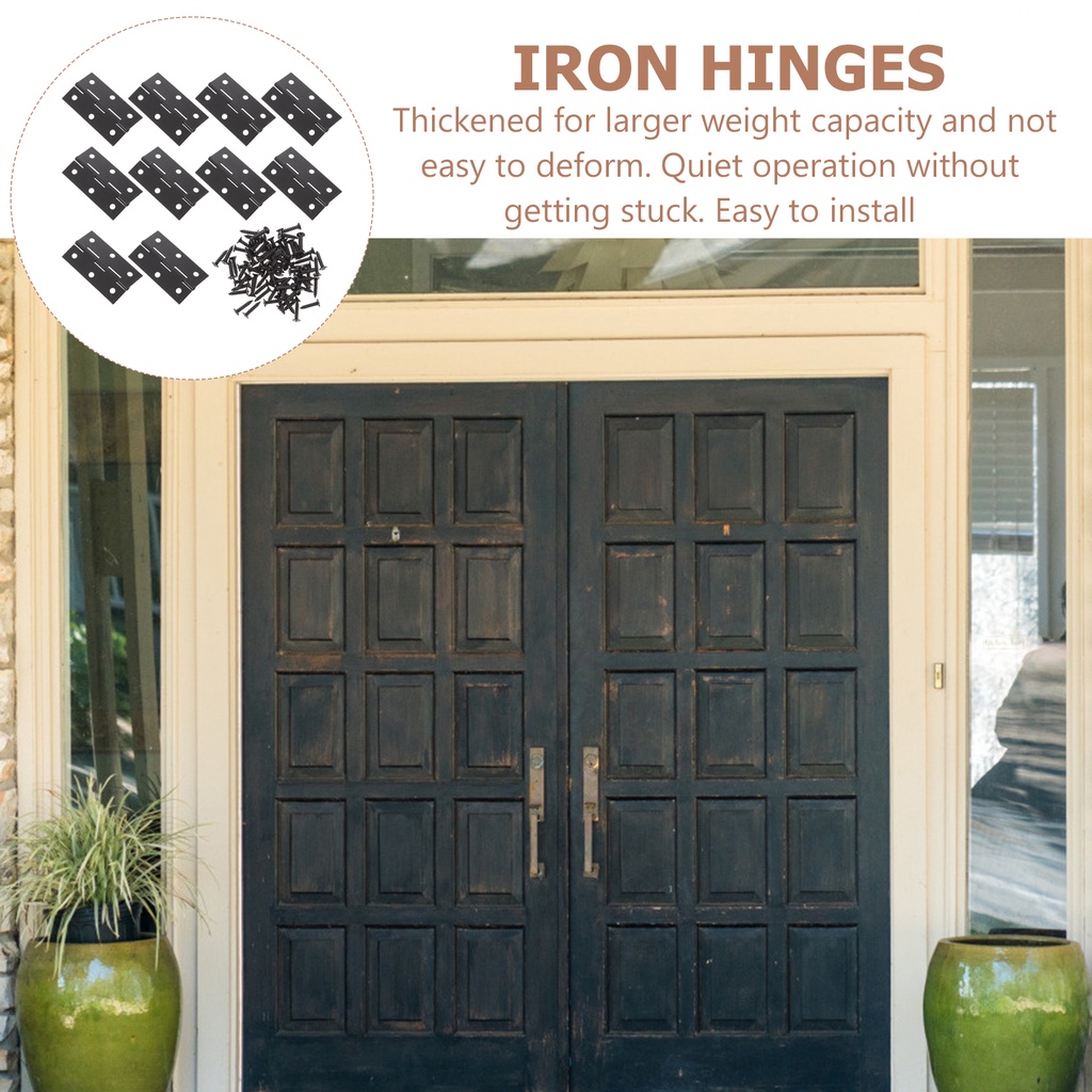 Set 10 Bản Lề Cửa Gỗ Kèm Vỏ Bọc Bảo Vệ Chuyên Dụng