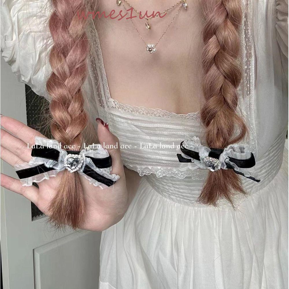 Kẹp Tóc Nơ Nhỏ Nhắn Dễ Thương Phong Cách Lolita y2k WMES15H