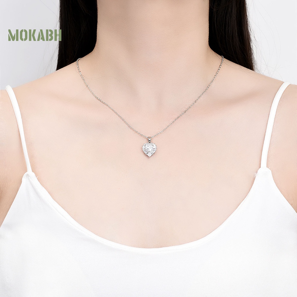 Vòng cổ Mặt Hình Trái Tim Đính Đá Sang Trọng Cho Nữ